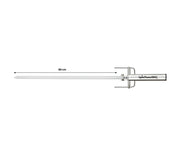 SpinFlameBBQ Flat Centre Rod 60cm