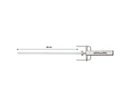 SpinFlameBBQ Flat Centre Rod 50cm